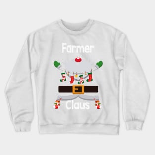 Farmer Claus Santa Christmas Costume Pajama Crewneck Sweatshirt